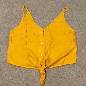 Yellow cropped tank